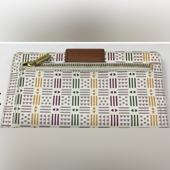 Fossil Rachel Multicolor Tote Bag and Matching Wallet - Picture 2 of 9